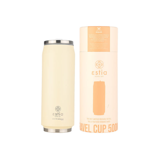 Estia Θερμός Travel Cup Save The Aegean 500ml Lily White