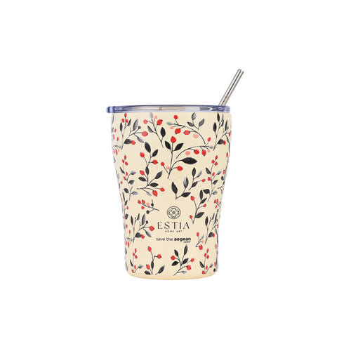 Estia Θερμός Coffee Mug Save The Aegean 350ml Bloom Beige