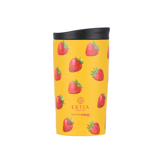 Estia Θερμός Travel Mug Save The Aegean 350ml Berry Bright