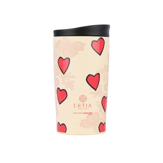 Estia Θερμός Travel Mug Save The Aegean 350ml Tender Lace