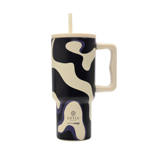 Estia Θερμός Straw Tumbler XL Save The Aegean 900ml Bold Drift