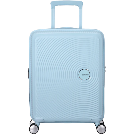 American Tourister Soundbox Βαλίτσα Καμπίνας 55cm Επεκτεινόμενη Pastel Blue