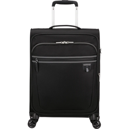 American Tourister Aerospin Βαλίτσα Καμπίνας 55cm Υφασμάτινη Επεκτεινόμενη Μαύρο