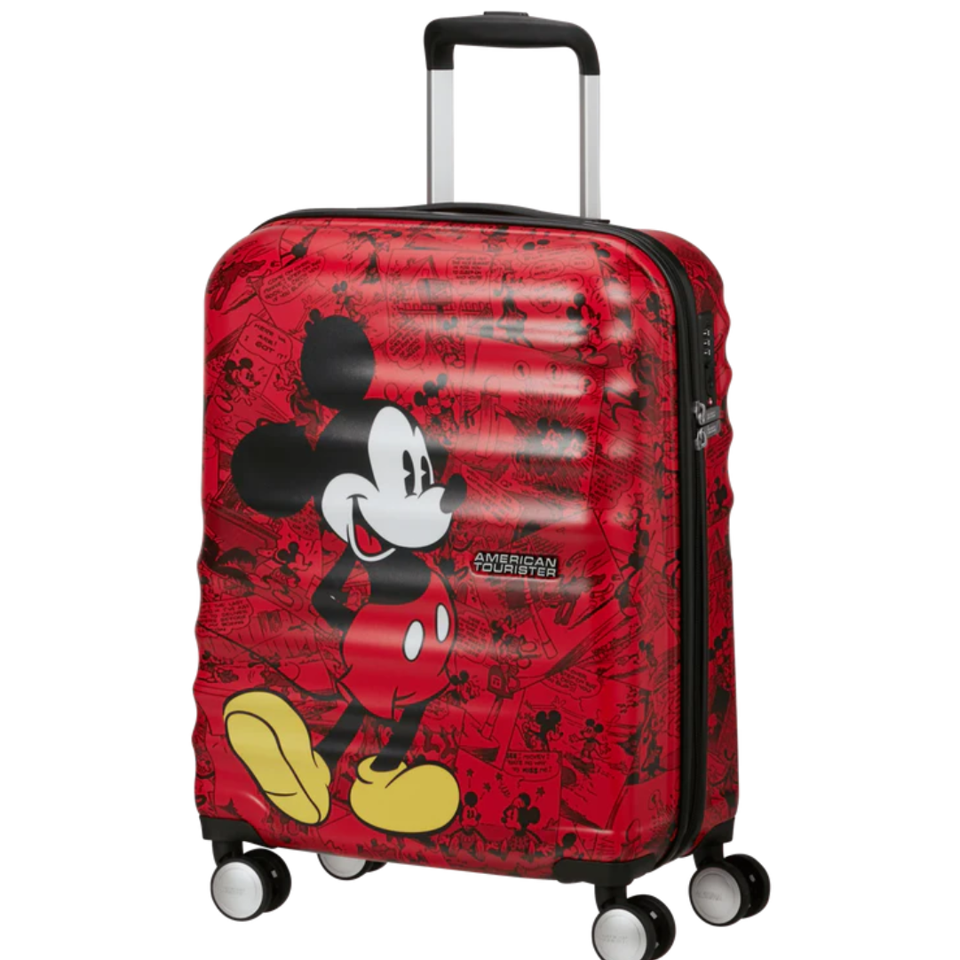 American Tourister Disney Wavebreaker Βαλίτσα Καμπίνας 55cm Σκληρή Mickey Comics Red