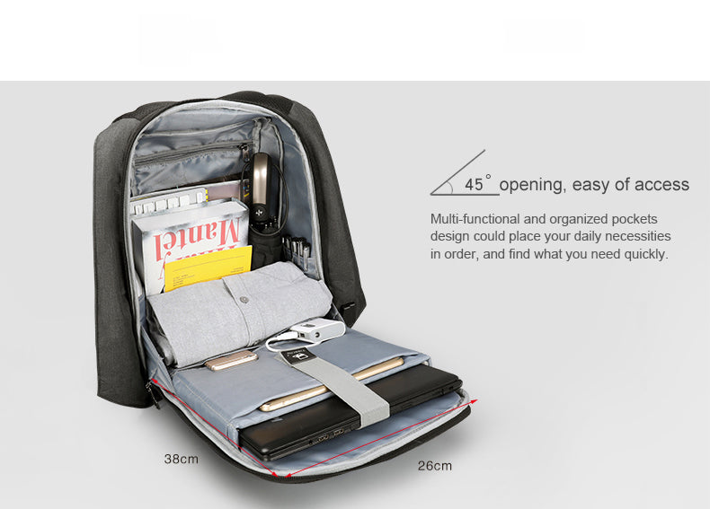 Tigernu T-B3599 Αντικλεπτικό Σακίδιο Πλάτης Μαύρο