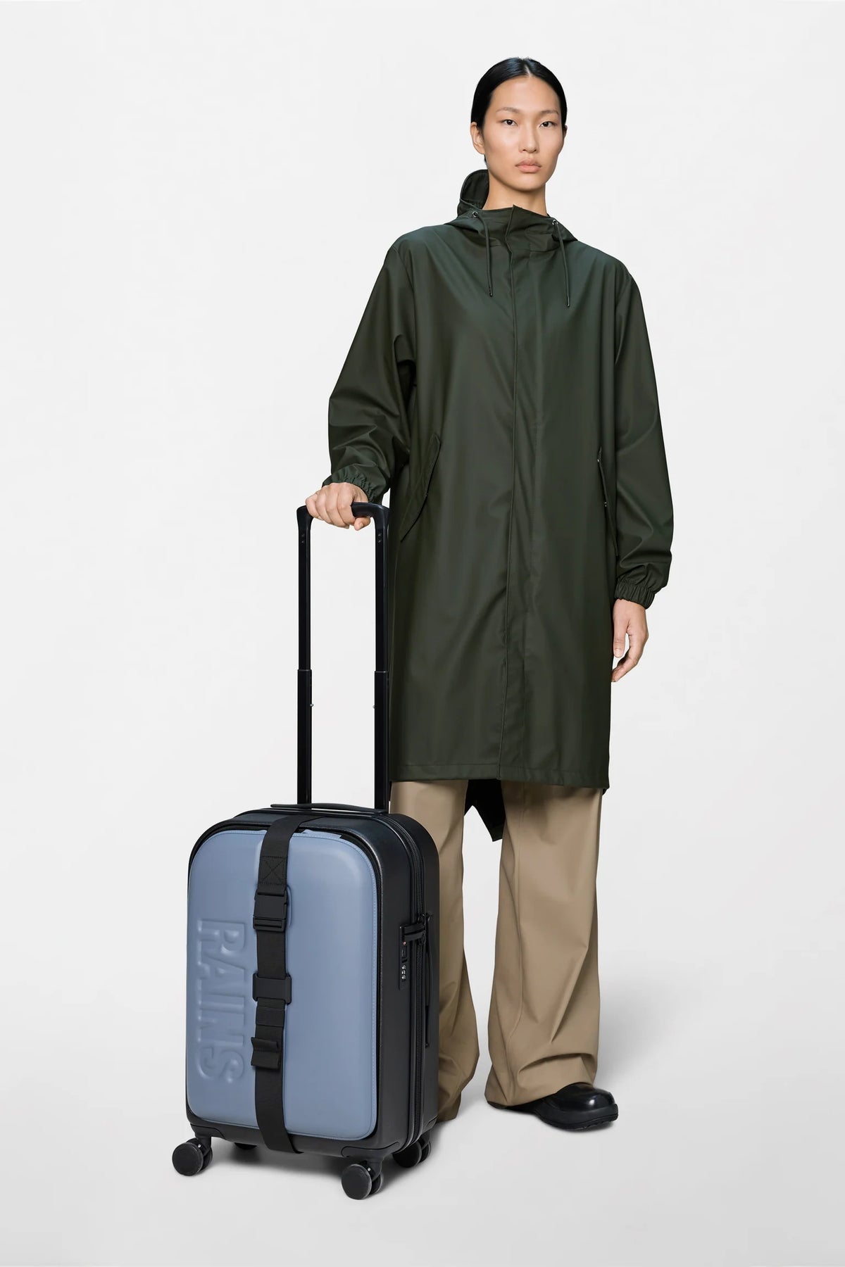 Rains Texel Cabin Trolley Βαλίτσα Καμπίνας 55cm 37L 4 Ρόδες Αδιάβροχη