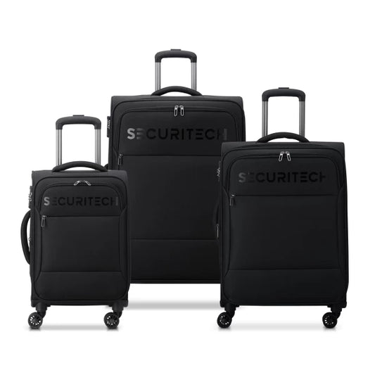 Securitech by Delsey Vanguard Σετ 3 Βαλίτσες 55-66-76cm Black