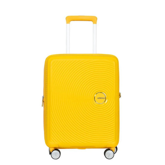 American Tourister Soundbox Βαλίτσα Καμπίνας 55cm Επεκτεινόμενη Bass Yellow