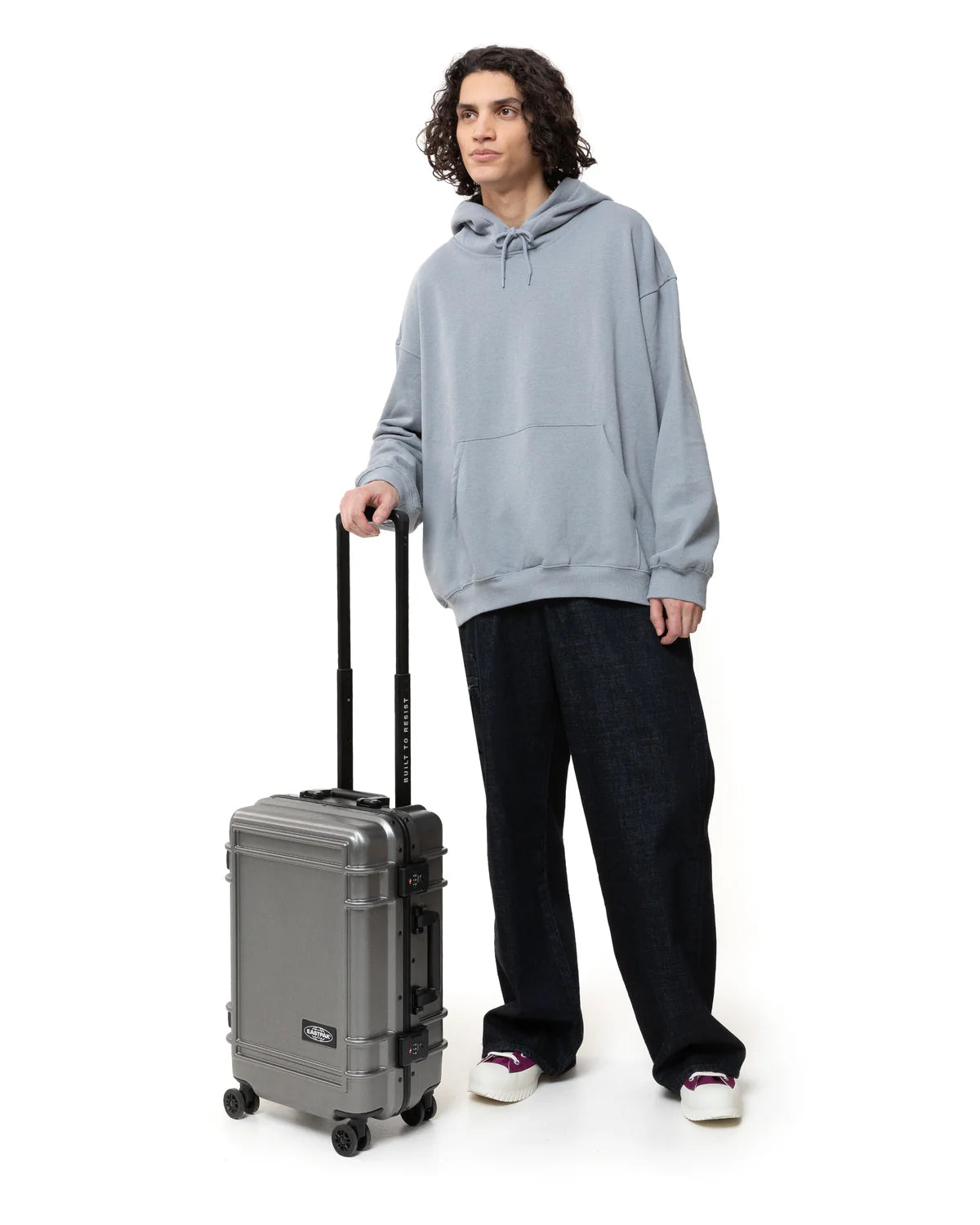 Eastpak Resist'r Case S Βαλίτσα Καμπίνας Σκληρή Brushed Metal