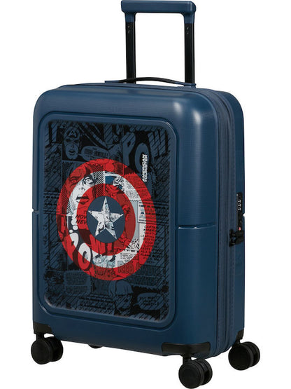 American Tourister Marvel Captain America Παιδική Βαλίτσα Καμπίνας 55cm Σκληρή 4 Ρόδες