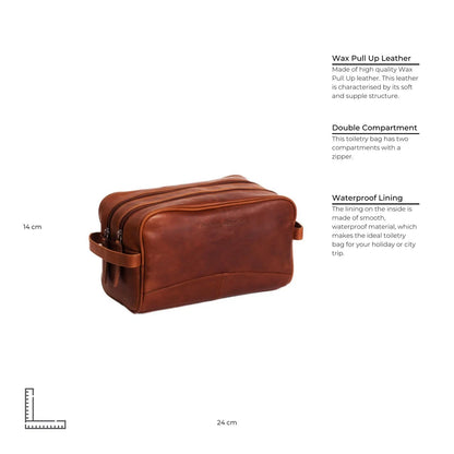 The Chesterfield Brand Stacey Δερμάτινο Νεσεσέρ Cognac