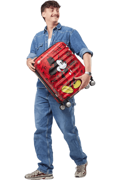 American Tourister Disney Wavebreaker Βαλίτσα Καμπίνας 55cm Σκληρή Mickey Comics Red
